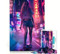 Rompecabezas Street Girl para Adultos de 1000 Piezas, Juguete para ejercitar la Mente, diseño de Ocio Suave, Regalo de Temporada 50x75cm