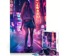 Rompecabezas Street Girl para Adultos de 1000 Piezas, Juguete para ejercitar la Mente, diseño de Ocio Suave, Regalo de Temporada 50x75cm