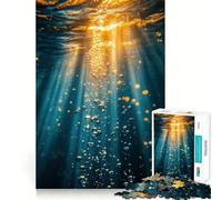 Rompecabezas Submarino con luz Solar y Burbujas para Adultos,1000 Piezas,Juego de Memoria,Ajuste Firme,Montaje Seguro,Juego de construcción de Conexiones significativas (50x75cm)