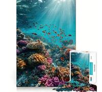 Rompecabezas Submarino de Arrecife de Coral con Peces,1000 Piezas,para Adolescentes Estimula la Mente Diversión sin Espacios Ajuste Entretenimiento cautivador para Interiores acogedores