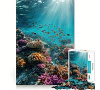 Rompecabezas Submarino de Arrecife de Coral con Peces de 1000 Piezas Juego para ejercitar la Mente Artesanía de Corte experta Un pasatiempo Fascinante para los Momentos de Ocio (50x75cm)