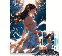 Rompecabezas Submarino de Chica Anime para Adolescentes,1000 Piezas,Divertido Juego de Memoria,Superficie Lisa sin Rebabas,Regalo de cumpleaños,Juguete para ejercitar la Mente (38x26cm)