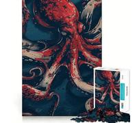 Rompecabezas Submarino de Pulpo de 1000 Piezas para Adultos, Juguete para ejercitar la Mente y el Cerebro, Ideal para el hogar y el Ocio, con Bordes Ajustados, Regalo de Papá Noel (38x52cm)