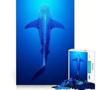 Rompecabezas Submarino de tiburón Ballena para Adolescentes 1000 Piezas Juego de Memoria Mental Cierre Seguro sin Piezas Sueltas Ideal para Viajar (38x52cm)