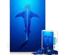 Rompecabezas Submarino de tiburón Ballena para Adultos 1000 Piezas Juego de Memoria Cerebral Cortado con láser para un Ajuste Perfecto aliviar el estrés (50x75cm)