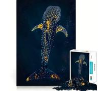 Rompecabezas Submarino de tiburón Ballena para Adultos 1000 Piezas Juego de Memoria componentes Resistentes y de Corte Limpio aliviar el estrés (50x75cm)