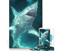 Rompecabezas Submarino de Tiburones para Adolescentes,1000 Piezas,Juego para estimular la Mente,Montaje Firme y Seguro,Actividad para Fortalecer los Lazos Familiares (38x52cm)