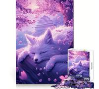 Rompecabezas Sueño de Zorro en Flor de Cerezo para Adultos,1000 Piezas,Ejercicio Mental,diversión Tranquila,Cierre Seguro,Gran Regalo (50x75cm)