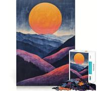 Rompecabezas Sundown Peaks de 1000 Piezas para Adultos Mejora la Memoria, alegría Familiar, diseño de Patrones, selección de Deseos de Papá Noel 50x75cm