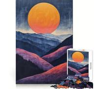 Rompecabezas Sundown Peaks de 1000 Piezas para Adultos Mejora la Memoria, alegría Familiar, diseño de Patrones, selección de Deseos de Papá Noel 50x75cm