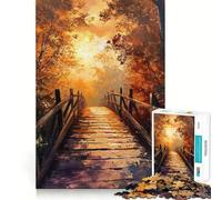Rompecabezas Sunset Bridge Art de 1000 Piezas para Adultos Recall Upgrade Stress Relief Tight Cut Santa Wish Pick 38x26cm