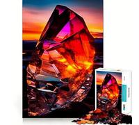 Rompecabezas Sunset Crystal Zen Beach para Adultos, 1000 Piezas, fortalece la Memoria, Alivia el estrés, Bordes Suaves, Regalo conmovedor 38x52cm