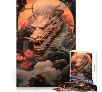 Rompecabezas Sunset Dragon Sakura para Adolescentes, 1000 Piezas, Juguete Inteligente, Tiempo Libre, Corte preciso, Regalo de Temporada 50x75cm