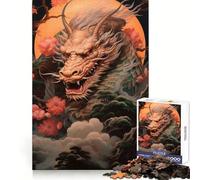 Rompecabezas Sunset Dragon Sakura para Adultos, 1000 Piezas, Juguete para ejercitar la Mente, Divertido, Corte de precisión, 38x52cm
