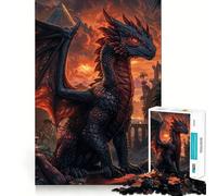 Rompecabezas Sunset Dragon Sentinel de 1000 Piezas para Adolescentes, Juego Mental, Juguete antiestrés, Corte preciso, Regalo artístico 38x52cm