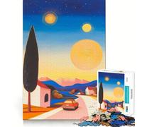 Rompecabezas Sunset Drive de 1000 Piezas para Adolescentes Juguete de lógica Mental Tiempo Libre Bordes Finos 50x75cm