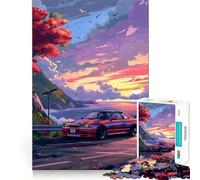 Rompecabezas Sunset Drive de 1000 Piezas para Adolescentes, Juguete para estimular la lógica, Juego Relajante, Arte de Borde Premium, Coleccionable 50x75cm