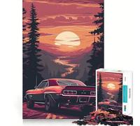 Rompecabezas Sunset Drive de 1000 Piezas para Adultos Regalo Ideal para quienes Buscan un Juego de lógica preciso y Divertido Bordes limpios y Bonitos 38x26cm