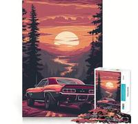 Rompecabezas Sunset Drive de 1000 Piezas para Adultos y Adolescentes Mejora la Memoria Ligero y Relajante Corte preciso Un Regalo Encantador 50x75cm