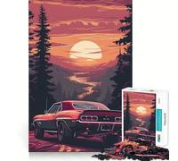 Rompecabezas Sunset Drive para Adolescentes, 1000 Piezas, Actividad para ejercitar la Mente en casa, Bordes precisos, Regalo Festivo 38x52cm