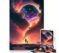 Rompecabezas Sunset Fantasy de 1000 Piezas para Adultos, desarrollar la Habilidad, aliviar el estrés y con Cortes precisos Lista de Deseos de Papá Noel 38x52cm