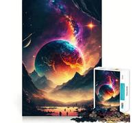 Rompecabezas Sunset Fantasy de 1000 Piezas para Adultos, Juguete para ejercitar la Mente, diversión compartida, Arte de Corte preciso 38x26cm