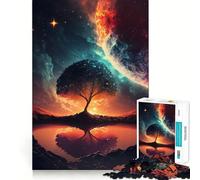Rompecabezas Sunset Fantasy de 1000 Piezas para Adultos Recall Upgrade Alivio del estrés Corte Ajustado Santa Wish Pick 38x52cm