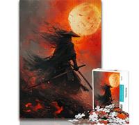 Rompecabezas Sunset Ninja de 1000 Piezas para Adultos, desafiantes Juegos Familiares, Juguetes DIY para Decorar la Pared del hogar (38x26cm)