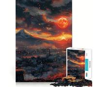 Rompecabezas Sunset Paradise Cat Teenager de 1000 Piezas para estimular la Memoria Actividad para el hogar Patrón de Montaje 38x26cm