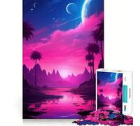 Rompecabezas Sunset Synthwave Reverie para Adolescentes, 1000 Piezas, Juguete cognitivo, pasatiempo Tranquilo, Borde Premium, 38x52cm