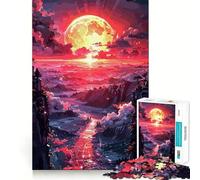 Rompecabezas Sunset Village de 1000 Piezas para Adolescentes Juego Inteligente para Relajarse y armar Patrones Lista de Deseos de Papá Noel 50x75cm