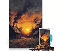 Rompecabezas Sunset Village de 1000 Piezas para Adolescentes Juguete para desarrollar la Habilidad y el estrés Corte preciso Un Regalo Encantador 50x75cm