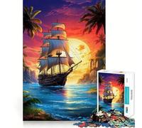 Rompecabezas Sunset Voyage para Adolescentes de 1000 Piezas, Juguete para ejercitar la Mente, Juego en Grupo, Corte de precisión, Regalo para Festivales 50x75cm