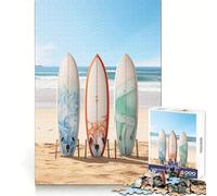 Rompecabezas Surfboard Paradise de 1000 Piezas para Adolescentes, Juguete para ejercitar la Mente, Actividad para el hogar, Corte Premium, artículo de Santa Claus 38x52cm