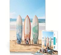 Rompecabezas Surfboard Paradise de 1000 Piezas para Adolescentes, Juguete para ejercitar la Mente, Actividad para el hogar, Corte Premium, artículo de Santa Claus 38x52cm