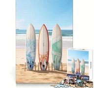 Rompecabezas Surfboard Paradise de 1000 Piezas para Adultos Mejora la Memoria Tiempo de Aprendizaje Obra de Arte para armar 38x26cm