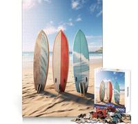 Rompecabezas Surfboard Paradise para Adolescentes, 1000 Piezas, para estimular la Memoria, Relajarse, precisión, Regalo increíble 50x75cm