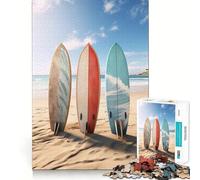 Rompecabezas Surfboard Paradise para Adolescentes, 1000 Piezas, para estimular la Memoria, Relajarse, precisión, Regalo increíble 50x75cm