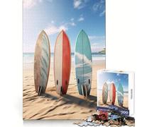 Rompecabezas Surfboard Paradise para Adolescentes, 1000 Piezas, para Mejorar la Memoria, Tiempo Libre, Bordes limpios, Regalo Encantador 38x26cm