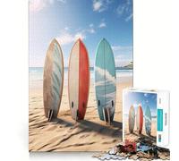 Rompecabezas Surfboard Paradise para Adolescentes, 1000 Piezas, para Mejorar la Memoria, Tiempo Libre, Bordes limpios, Regalo Encantador 38x52cm
