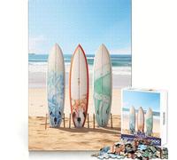 Rompecabezas Surfboard Paradise para Adultos, 1000 Piezas Piensa de Forma Inteligente Juguete para el hogar Disfruta de un Corte preciso Decoración de Pared 50x75cm