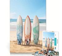 Rompecabezas Surfboard Paradise para Adultos, 1000 Piezas Piensa de Forma Inteligente Juguete para el hogar Disfruta de un Corte preciso Decoración de Pared 50x75cm
