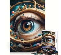 Rompecabezas Surreal Eye in Space para Adultos de 1000 Piezas, Juguete de lógica Pura, Momento de Paz, Corte preciso, Regalo sincero 38x52cm