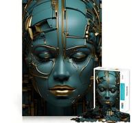 Rompecabezas Surreal Woman Gold Deco para Adolescentes, 1000 Piezas, Mejora la Memoria, diversión Tranquila, Bordes precisos, Regalo artístico 50x75cm