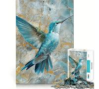 Rompecabezas Surrealista Colibrí de 1000 Piezas para Adolescentes Mejora la Memoria, Relajante, Divertido, con Bordes Precisos, Regalo Ideal 38x26cm