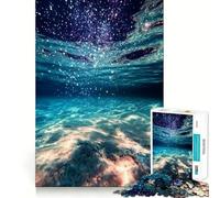 Rompecabezas Surrealista Corazón del Mar Estrellado para Adultos, 1000 Piezas, para estimular la Memoria, Tiempo Acogedor, Montaje de Patrones, Lista de Deseos de Santa Claus 38x26cm