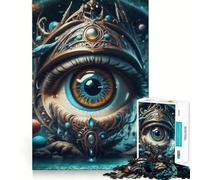 Rompecabezas Surrealista de 1000 Piezas con diseño de Ojo y Paisaje para Adolescentes Juguete para desarrollar la lógica y la diversión Bordes Suaves Regalo Creativo 38x52cm