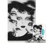 Rompecabezas Surrealista de 1000 Piezas con Retrato de Mujer para Adolescentes Juguete Que desafía la Mente Pasatiempo Relajante Corte preciso Regalo Encantador 50x75cm