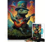 Rompecabezas Surrealista de 1000 Piezas con temática de Dinosaurios para Adolescentes Juguete para ejercitar la Mente, Ideal para Relajarse y Disfrutar del Arte Regalo Original 50x75cm