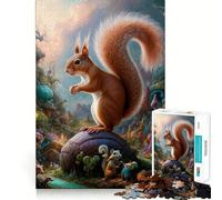 Rompecabezas Surrealista de Ardillas en Safari, 1000 Piezas para Adolescentes, Juguete de lógica Fuerte, Actividad en casa, Borde Transparente, Regalo entrañable 50x75cm